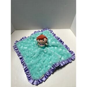 Hallmark Itty Bittys Ariel Little Mermaid Lovey Satin Trim Baby Security Blanket